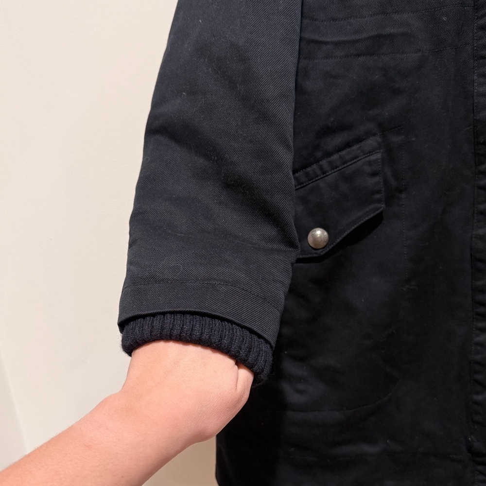 Marc Jacobs Sherpa Collar Coat Toggle Buttons Parka Jacket Black Medium M Casual - Picture 8 of 16